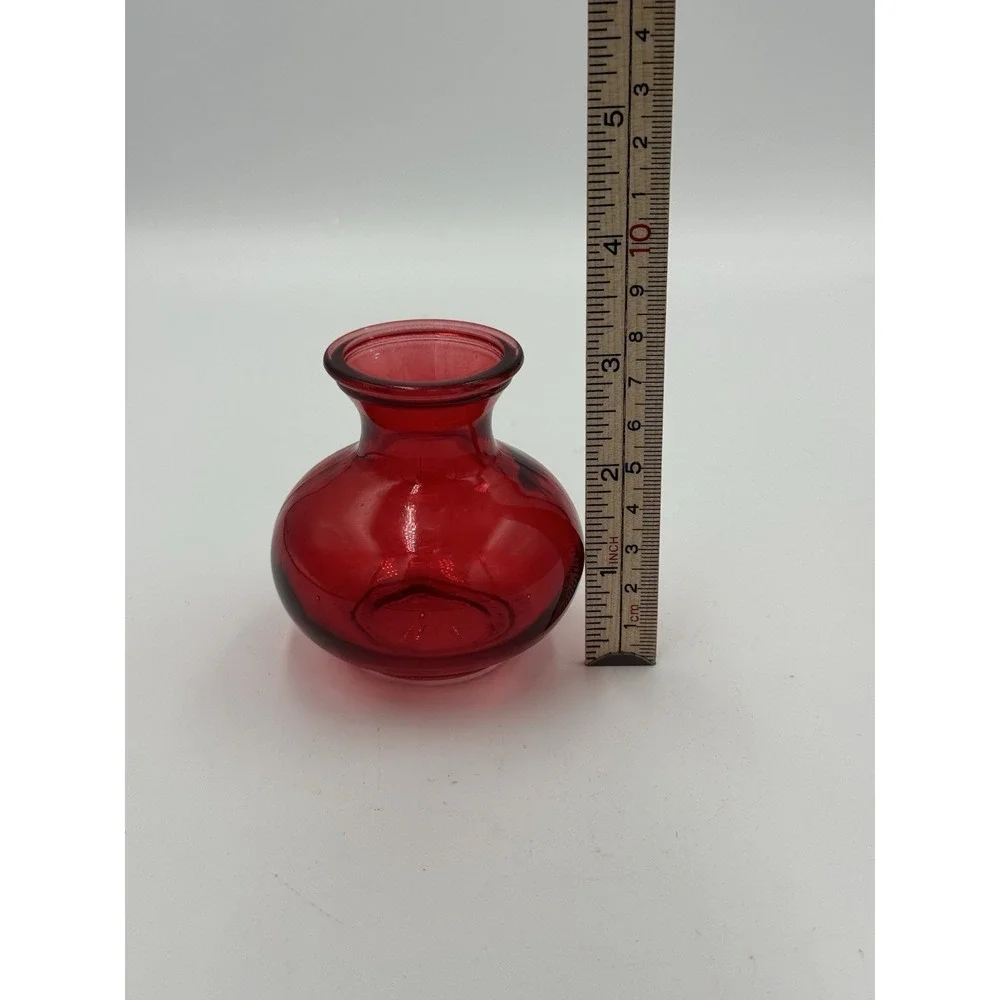 Vintage Red‎ Painted Small Bud Vase